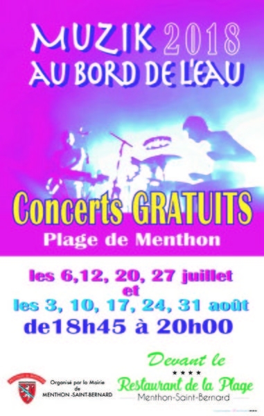 Plage de Menthon - 470 Route de la Plage, 74290 Menthon-Saint-Bernard, Jeudi 12 juillet 2018